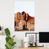 Isländisches Pferd im Winter Poster (Heimbüro)