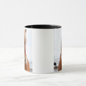 Isländisches Pferd im Winter Tasse (Zentrum)