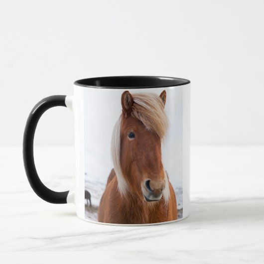 Isländisches Pferd im Winter Tasse (Links)