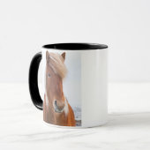 Isländisches Pferd im Winter Tasse (Vorderseite Links)