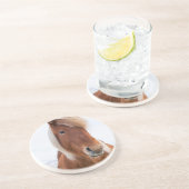 Isländisches Pferd im Winter Untersetzer (Seite)