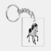 Isländisches Pferd in Bewegung Schlüsselanhänger (Vorderseite links)