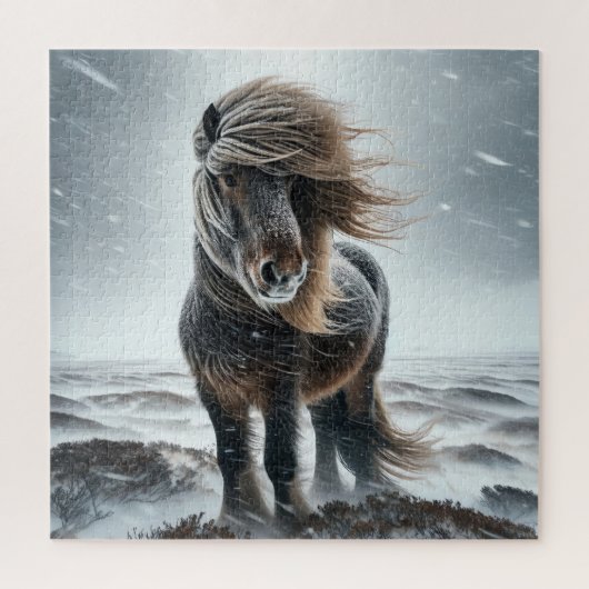 Isländisches Pferd in seinem Element Puzzle (Vertikal)