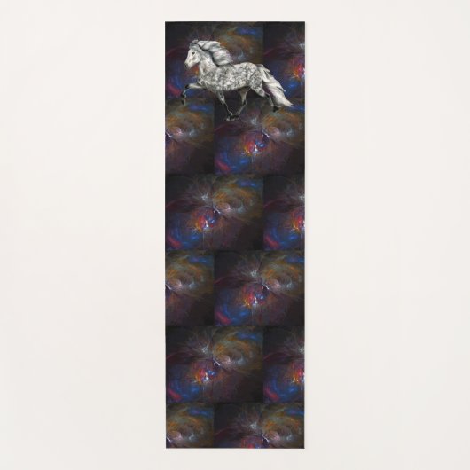 Isländisches Pferd namens Grá Charismatic Nebula Yogamatte (Vorderseite)