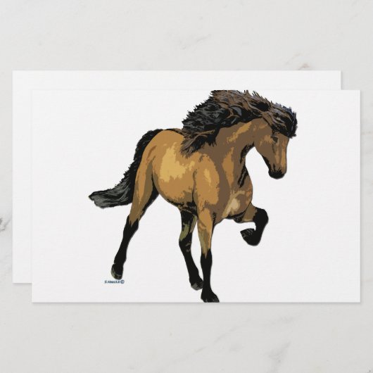 Isländisches Pferd Nouvelle Vogue Briefpapier (Vorne/Hinten)