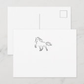 Isländisches Pferd Postkarte (Vorne/Hinten)