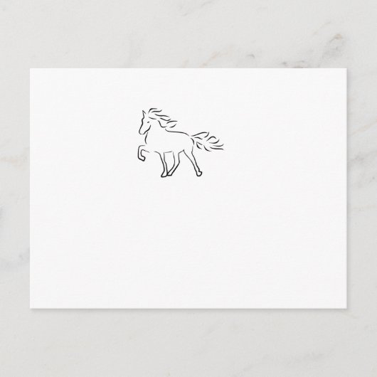 Isländisches Pferd Postkarte (Vorderseite)