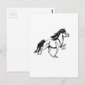 Isländisches Pferd Postkarte (Vorne/Hinten)