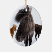 Isländisches Pferd-Potrait, Island Keramikornament (Rechts)
