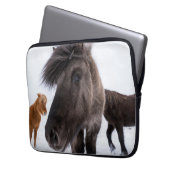 Isländisches Pferd-Potrait, Island Laptopschutzhülle (Vorderseite Links)