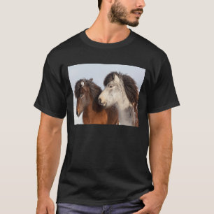 Isländisches Pferd-Profil, Island T-Shirt