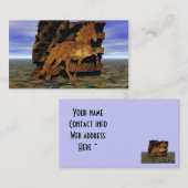 Isländisches Pferd-Set in Stone Visitenkarte (Vorne/Hinten)