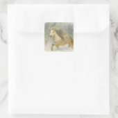Isländisches Pferd Winter Szene Aufkleber (Tasche)