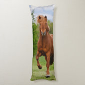 Isländisches Pony Tölt an den lustigen Seitenschläferkissen (Rückseite (Vertikal))