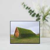 Isländisches Turfhaus Postkarte (Stehend Vorderseite)