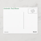 Isländisches Turfhaus Postkarte (Rückseite)