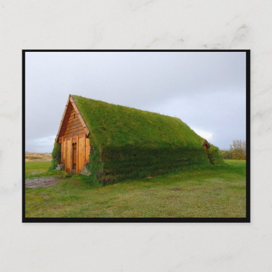 Isländisches Turfhaus Postkarte (Vorderseite)