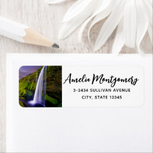 Isländisches Wasserfall Grün Natur Foto Adresse