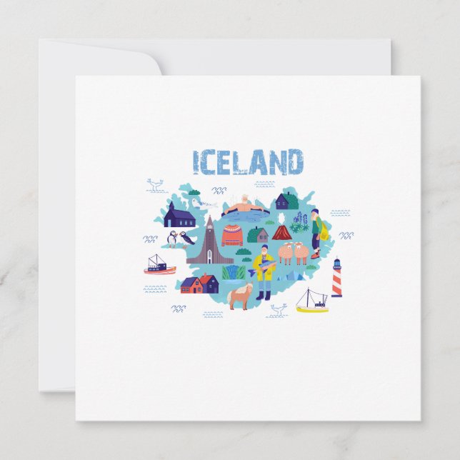 Islandkarte (Vorderseite)
