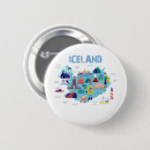 Islandkarte Button (Vorne & Hinten)