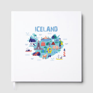 Islandkarte Gästebuch
