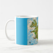Islandkarte Postkarte Kaffeetasse (Links)