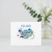 Islandkarte RSVP Karte (Stehend Vorderseite)