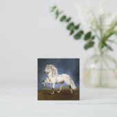 Islandpferd Quadratische Visitenkarte (Stehend Vorderseite)