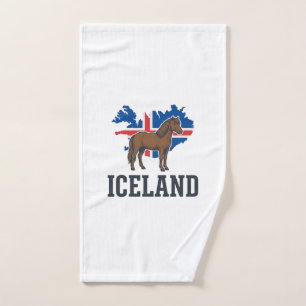 Islandpferd Vintage-Flagge Vektor-Shirt-Design_1 Handtuch