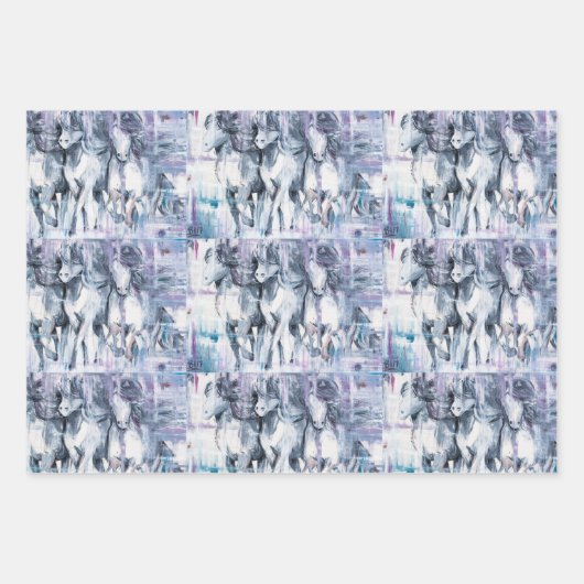 Islandpferde  geschenkpapier set (Vorderseite 3)