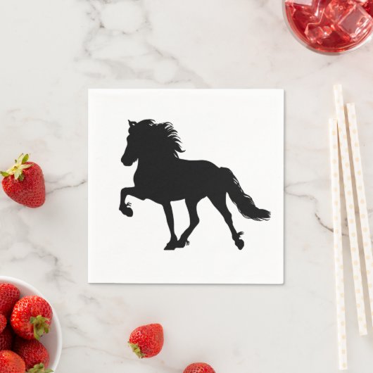 Islandpferde-Motiv Serviette (Beispiel)