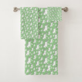 Islandpferdeherde grün badhandtuch set (Insitu)