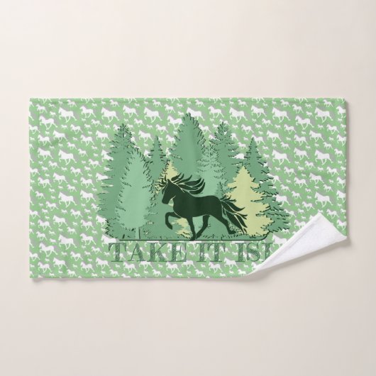 Islandpferdeherde take it isi badhandtuch set (Handtuch)