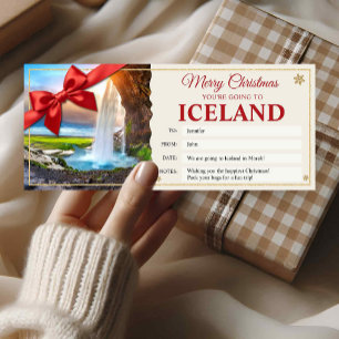 Islandreise Weihnachtsgeschenk Ticket Karte