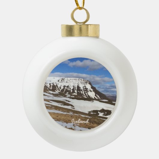 Islands Berg - Keramik Ball Ornament (Vorderseite)
