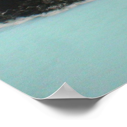 Islands blaue Lagune Poster (Ecke)