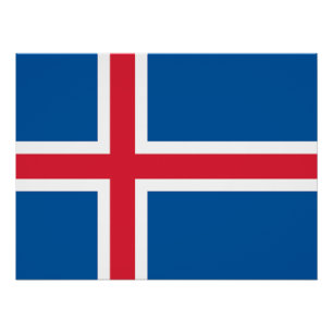 Islands Flagge Poster