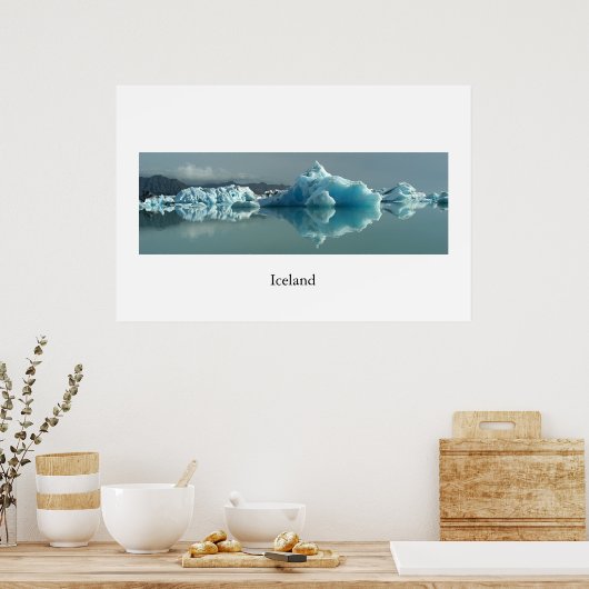 Islands Glacier Lake Poster (Küche)