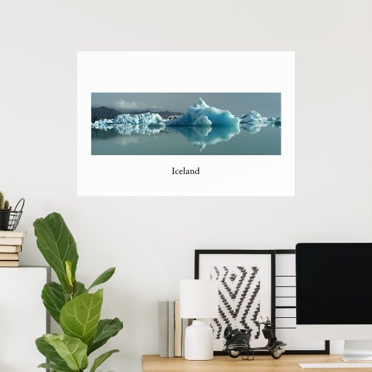 Islands Glacier Lake Poster (Heimbüro)