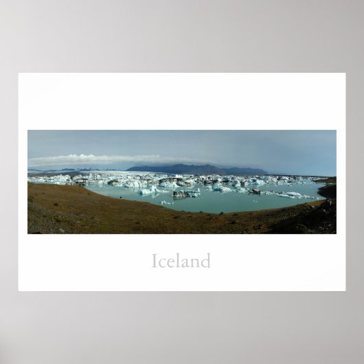 Islands Glacier Lake Poster (Vorne)