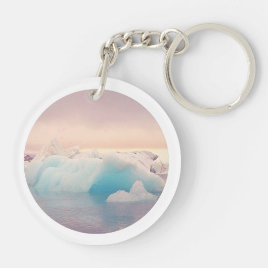 Islands Gletscher Schlüsselanhänger (Rückseite)