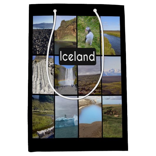 Islands Sommerlandschaft Mittlere Geschenktüte (Vorderseite)