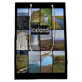 Islands Sommerlandschaft Mittlere Geschenktüte (Rückseite)