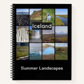 Islands Sommerlandschaft Notizblock (Vorderseite)