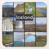 Islands Sommerlandschaft Rechteckiger Pappuntersetzer (Vorderseite)