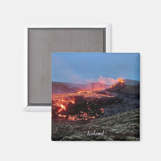 Islands Vulkan - Magnet (Vorderseite/Rückseite)
