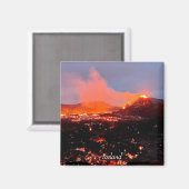 Islands Vulkan - Magnet (Vorderseite/Rückseite)