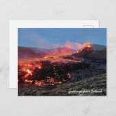 Islands Vulkan - Postkarte (Vorne/Hinten)