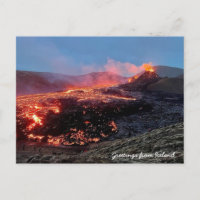 Islands Vulkan - Postkarte