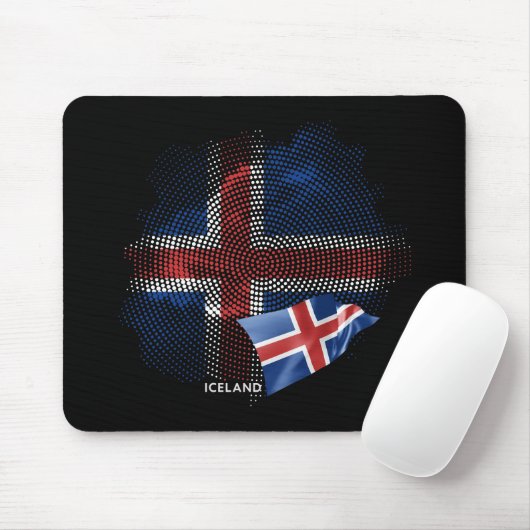 Islandsflagge Mousepad (Mit Mouse)